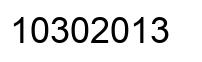 Number 10302013 black image