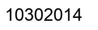 Number 10302014 black image