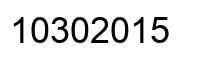 Number 10302015 black image
