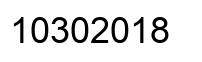 Number 10302018 black image