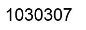Number 1030307 black image