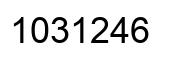 Number 1031246 black image