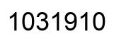 Number 1031910 black image