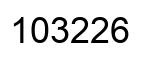 Number 103226 black image