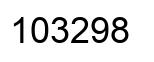 Number 103298 black image