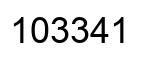 Number 103341 black image