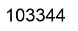 Number 103344 black image
