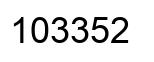 Number 103352 black image