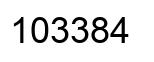 Number 103384 black image