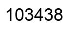 Number 103438 black image
