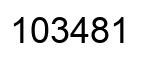 Número 103481 imagen negro
