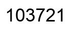 Number 103721 black image
