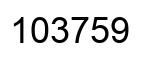 Number 103759 black image
