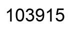 Number 103915 black image
