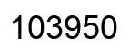 Number 103950 black image