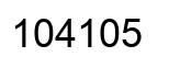 Number 104105 black image