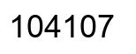Number 104107 black image
