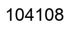 Number 104108 black image