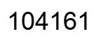 Number 104161 black image