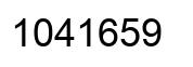 Number 1041659 black image