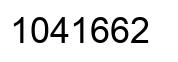 Number 1041662 black image