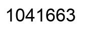 Number 1041663 black image