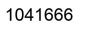 Number 1041666 black image