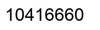 Number 10416660 black image