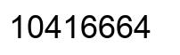 Number 10416664 black image