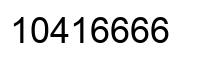 Number 10416666 black image