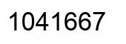 Number 1041667 black image