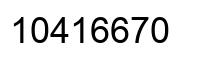 Number 10416670 black image