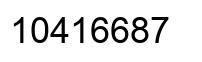 Number 10416687 black image