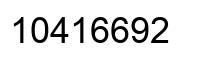 Number 10416692 black image