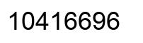 Number 10416696 black image
