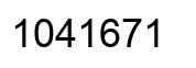 Number 1041671 black image