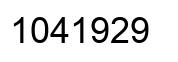 Number 1041929 black image