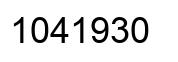 Number 1041930 black image