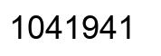 Number 1041941 black image