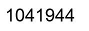 Number 1041944 black image