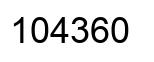Number 104360 black image