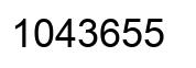 Number 1043655 black image