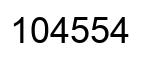Number 104554 black image