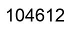 Number 104612 black image