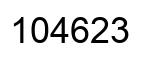 Number 104623 black image