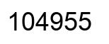 Número 104955 imagen negro