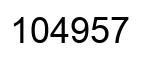 Número 104957 imagen negro