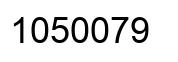 Number 1050079 black image