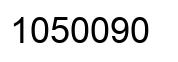 Number 1050090 black image