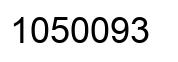 Number 1050093 black image